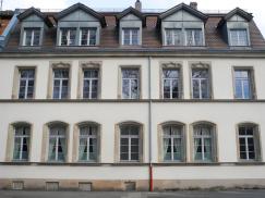 Denkmalfenster in hellem grau